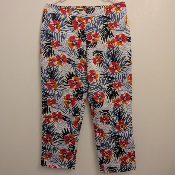 Talbots Floral Crop Print Pants: Women's Size 6 - NWT - Picture 2 of 3